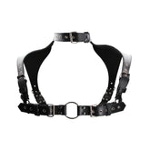 Men Harness with Neck Collar - One Size - Black